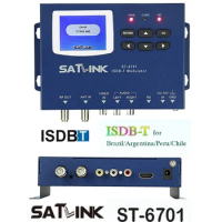 SATLINK ST-6701 HD MI to ISDB-T modulator 1 Route 1080P AV Input ST6701 ISDBT RF output Brazil Japan encoder modulator vs ST6732