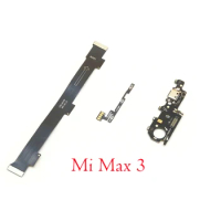 power Volume main board connector flex USB charging port connector flex cable For Xiaomi Mi Max 3 Mi Max3