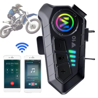 Bluetooth 5.3 Helmet Headset Wireless Hands-free Call Phone Kit Motorcycle Waterproof Earphone MP3 Music Player Speaker