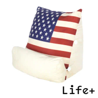 【Life Plus】 英倫美風立體舒壓靠枕/抱枕/腰靠枕 (美國國旗)