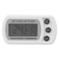 Waterproof Refrigerator Fridge Thermometer Clearly Display ABS Digital Freezer Thermometer for Kitchens for Cold Storage