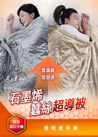 PP 波瑟楓妮 石墨烯緞面蠶絲超導被(古銅金/灰藍) -任選【i -優】