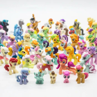 My Little Pony Cute Kawaii Various Styles Pony Action Figure Rainbow Fluttershy Pinkie Pie Model Doll Toys Collect Ornaments