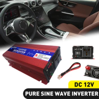 220V 1000/1600/3000w DC 12V Automotive Universal Pure Sine Wave Inverter Voltage Transformer Power Converter Solar Inverter