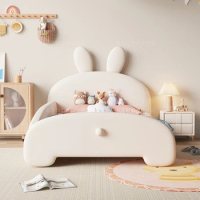Animal Shape Children's Bed Mattress Girls White Comferter Bed Loft Modern Cama Infantil Bedroom Set Furniture
