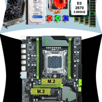 HUANANZHI Super X79 Motherboard with Xeon E5 2670 6*Tubes CPU Cooler (4*8G1600) 32G REG ECC RAM 1TB HDD GTX1050Ti 4G Video Card