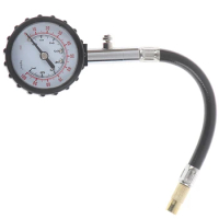 Auto car truck motor tyre tire air pressure gauge dial meter tester 0-100psi