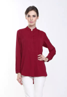 RINA NICHIE COUTURE Eva Suit Shirt Top Office Wear in Maroon