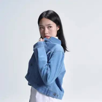 PLATINI Denim Jacket Boxy | Jaket Jeans Crop Wanita 76621 XL Denim