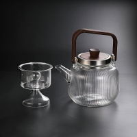 玻璃蒸汽噴淋式煮茶壺電陶爐煮白茶套裝蒸煮兩用提梁水壺小型茶具