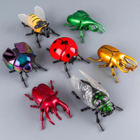 2026 New Insect World Children's Crawling Cicada Wind-up Toy Model Simulation Animal Wind-up Beetle 