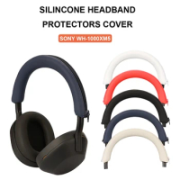 Silicone Headband Protective Cover Case Replacement Headphone Headband Sleeve with Zipper for Sony WH-1000XM5 Headset