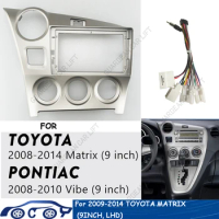 For Toyota Matrix 2009-2014 (9Inch) Car Radio Fascias GPS MP5 Android Stereo Player 2 Din Head Unit Panel Dash Frame Trim KIT