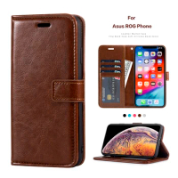 PU Leather Flip Case For Asus ROG Phone ZS600KL Silicone Photo Frame Case Wallet Cover For Asus ROG Phone ZS600KL Business Case