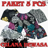 Paket 5 Celana Boxer Motif Pria Kolor Pendek Wanita Dewasa Nyaman Santai Harian Harga Grosir Termura