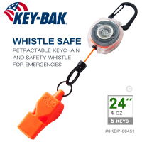 【WCC】KEY-BAK Sidekick系列 24” Whistle Safe伸縮鑰匙圈+安全哨