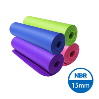 【SUKEII】NBR高密度15mm瑜珈墊(附綁帶+揹袋)