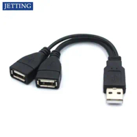 USB 2.0 Splitter Y Cable 1 Male to 2 Female Extension Cord Power Adapter Converter for PC Car Data Transmission Charging Cable