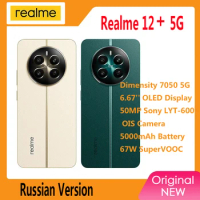 realme 12 Plus 5G Mobile Phones NFC 6.67" 120Hz OLED Display MediaTek Dimensity 7050 5G Processor 50MP Sony LYT-600 OIS Camera