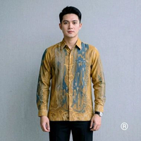 KEMEJA BATIK PRIA REGULER LENGAN PANJANG BAHAN TENUN DOBY PREMIUM LAPIS FURING HERO MEWAH EKSLUSIF S