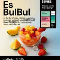 Rokbar Es Bul Bul Salt Nic 25mg 35mg 30ml Ice Bulbul Sop Buah Saltnic Pods Pod Liquid Vape Creamy La