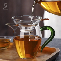 功夫茶具配件公道杯玻璃茶漏茶漏套裝分茶杯帶濾網茶道零配分茶器