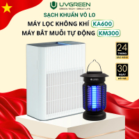 Combo Máy Lọc Không Khí UVGREEN KA600 60m2 + Máy Bắt Muỗi, Côn Trùng Thông Minh Tự Động KM300 - Tạo 