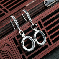 Earring Settings (9.5x12mm Oval Blank) Thai Sterling Silver Earring Blank Earring Component for Oval Cabochons E165B