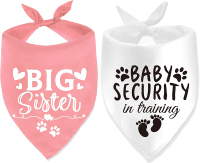 Dog Bandana Pregnancy Announcement Big Sister Doggy Bandana Baby Security in Training Printed Dog Ba