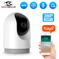 SMARSECUR 3MP Camera Tuya Smart Home Indoor WiFi Wireless Surveillance Audio Cam CCTV Automatic Tracking Security Baby Monitor