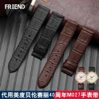 8888Suitable for Mido Strap Baroncelli Genuine Leather 40 Th Anniversary Collection Vintage Men and Women Watch Band
