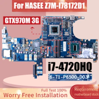 6-71-P6500-D03 For HASEE Z7M-I78172D1 Laptop Motherboard i7-4720HQ GTX970M 6-77-P650SE0A Notebook Mainboard