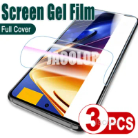 3PCS Soft Hydrogel Film For Xiaomi Poco F3 F4 GT F2 Pro Water Gel Screen Protector For Poco F4GT PocoF4 PocoF3 F 4 3 Full Cover