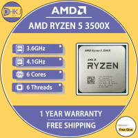 CPU AMD Ryzen 5 3500X đã qua sử dụng, xung nhịp 3.6 GHz, 6 nhân/6 luồng, công suất 65 W, bộ nhớ đệm 