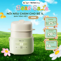 Nồi Nấu Chậm Cho bé 1L Bear SC-4H10E, Dung Tích 1 Lít, 7 Chức Năng Nấu Thực Phẩm Cho Bé, Bảo Hành 18