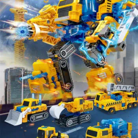 Transformation Yellow Devastator Metal Part Engineering Vehicle Figure Toy