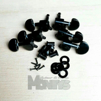 1set Dryer Grover Tuning Peg Gitar Akustik Elektrik Hitam