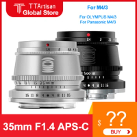 TTArtisan 35mm F1.4 Camera Lens For M4/3 mount For OLYMPUS EPL8 EPL9 E-P6 E-M10 PEN-F Panasonic G7 G85 GF8 GX9 GM10 GH3 GH4 GH5