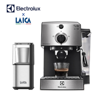 伊萊克斯 LAICA萊卡 咖啡組合 半自動義式咖啡機 多功能磨豆機 E9EC1-100S HI8110I