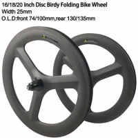 20" 18" 16" Carbon 20inch BMX Wheel 451 406 Fold Bike Clincher Disc Brake 16inch 349 18inch 355 Birdy Wheelset V Brake
