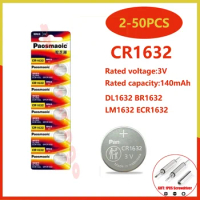 Original 2-50pcs CR1632 3v Lithium Battery DL1632 BR1632 LM1632 ECR1632 for Specialized Car Remote Control Watch +screwdriver