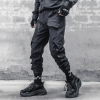 Fashionable Men's High Street Multi Pocket Casual Pants Diablo Samurai Functional Pants Personalized Stitching Legged Overalls