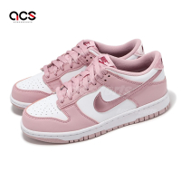 Nike 休閒鞋 Dunk Low GS 大童 女鞋 櫻花粉 白 天鵝絨 皮革 經典 DO6485-600