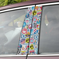 Stiker Pilar Pintu Jendela Mobil MOTIF BOLA internasional Bahan Vinyl Antigores