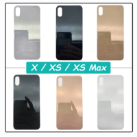 Big Hole NEW Rear Door Housing Back Cover For iPhone X / XS / XS Max Glass Plate Battery Cover with Sticker Repair Parts