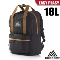 【GREGORY】EASY PEASY DAY 日用雙肩休閒後背包18L.筆電包.書包/103868-1051 黑/棕色