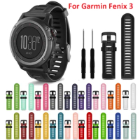 26mm Colorful Silicone outdoor Sport Casual wrist Strap Watchband Replacement bracelte watch for Garmin Fenix 3 3HR watch Band