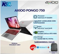 Axioo Pongo 750 Intel Core i7 13620H 16GB 512GB RTX4050 15.6" WIN11