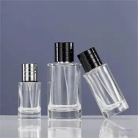 YUXI Perfume Glass Bottle 50ml Cylindrical 100ml Snap Clear Toner Bottle Hydrating Spray Bottle