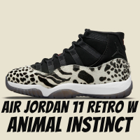 【NIKE 耐吉】休閒鞋 Air Jordan 11 Retro W Animal Instinct 獸紋 黑白 女鞋 男段 AR0715-010(休閒鞋)